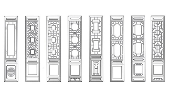 安徽喜迎门中式花格CAD设计图样式大全
