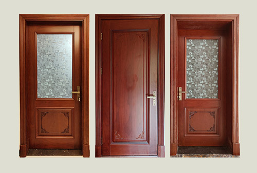 安徽中式家庭装修实木木门定制安装效果图