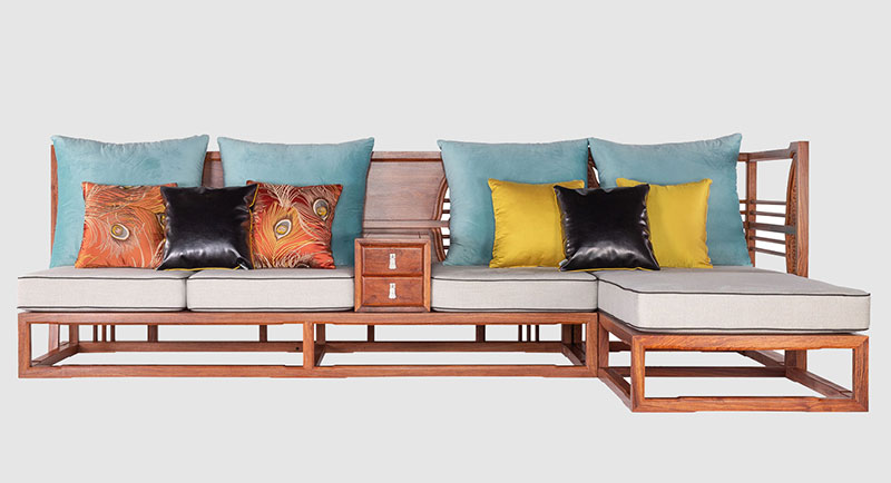 安徽中式家居装修实木沙发组合家具效果图