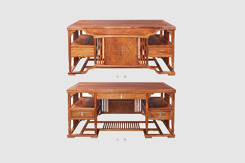 安徽中式家居装饰书房桌椅组合家具效果图